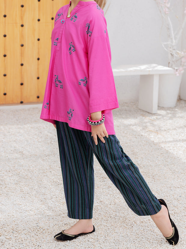 Pink Cambric 2 Piece Stitched - ALP-2PS-LKS-1081