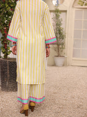 Yellow Cambric 2 Piece Stitched - ALP-2PS-LKS-1693
