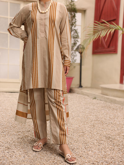 Light Brown Cambric  2 Piece Stitched - ALP-2PS-LKS-1695