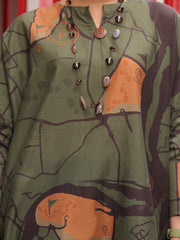 Army Green Cambric Tunic - ALP-LK-1713