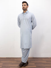 Light Blue Cotton Kameez Shalwar - ALWA-KS-384