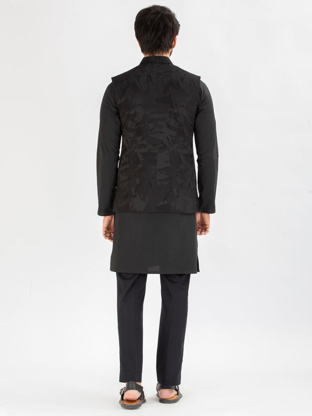 Black Blended Waistcoat - AL-WC-297-R1