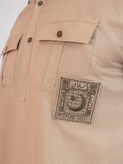 Camel Brown Cambric Short Kurta - ALSK015