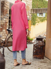 Pink Yarn Dyed Tunic - AL-LK-870