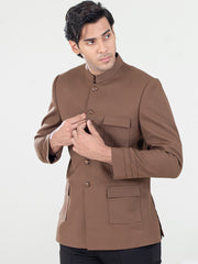 Brown Blended Prince Coat - AL-PCS-049
