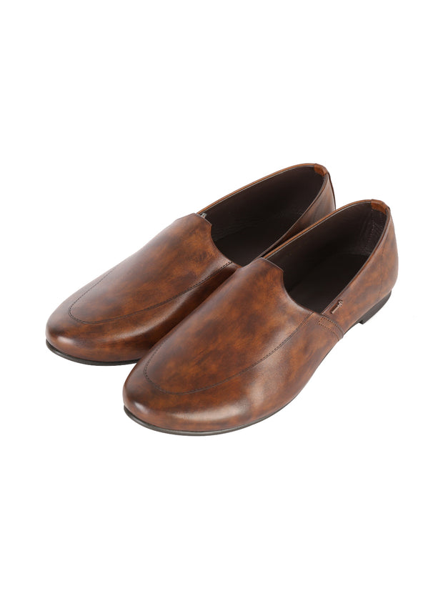 Brown Leather Slip-On - AL-MSHO-003-20
