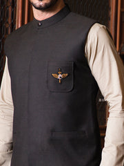 Black Suiting Waistcoat - WC-248