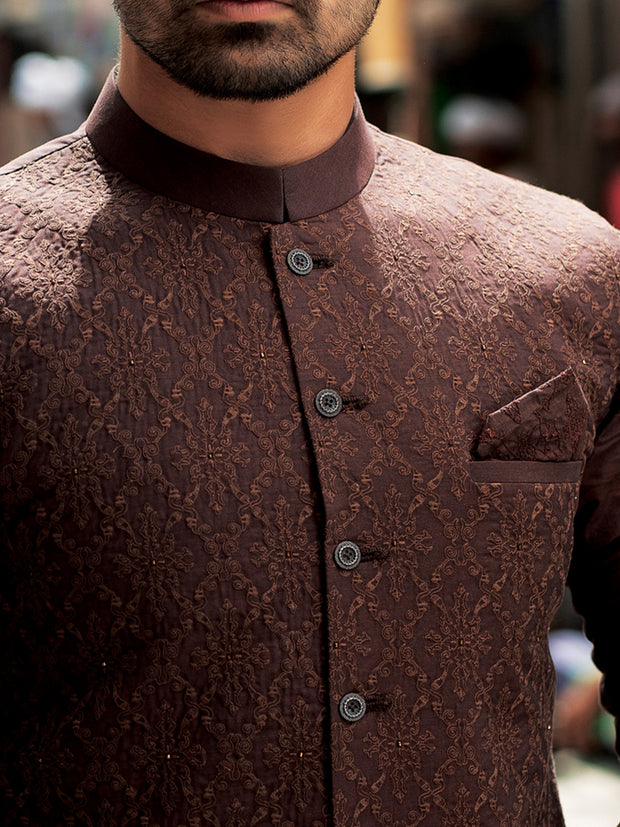 Brown Cotton Waistcoat - WC-262A