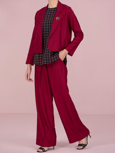 Maroon Rayon 2 Piece Stitched - AWP-2PS-LKS-461