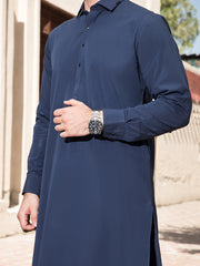 Blue Cotton Kameez Shalwar - ALWA-KS-149
