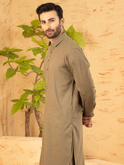Green Cotton Kameez Shalwar - ALWA-KS-374