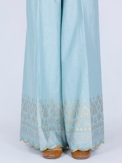 Ice Blue Dyed Trousers - AL-T-633