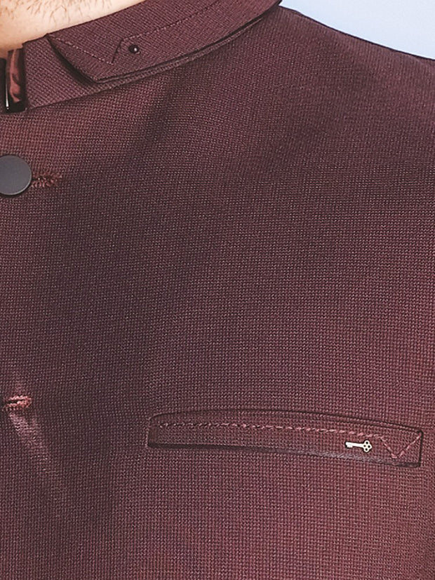 Maroon Blended Waistcoat - WC-271