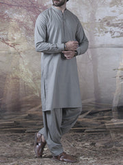 Grey Blended Kameez Shalwar - AL-KS-2325