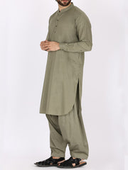 Green Blended Kameez Shalwar - AL-KS-2392