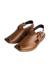 Brown Leather Peshawari Chappal - MFW-HC-080
