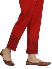 Red Women Trouser - AL-T-501