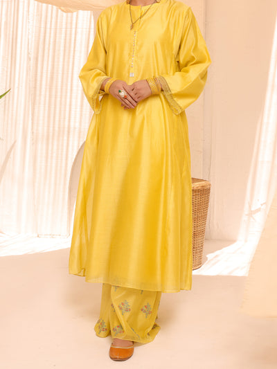 Yellow Modal 2 Piece Stitched - ALCR-2PS-LKS-1057
